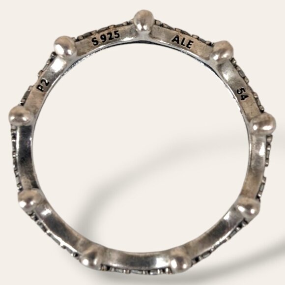 Pandora 925 Sparkling Crown Ring (sz 54/6.5) - Picture 5 of 11